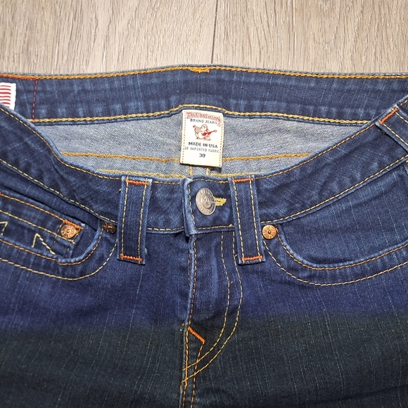 True Religion Jeans size 30 Waist 24 Leg  Stretch 3/4 Jeans - Picture 6 of 9